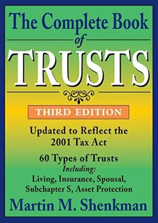 [PDF] DOWNLOAD EBOOK The Complete Book of Trusts, 3rd Edition full