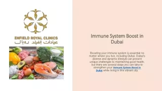 Immune Boost in Dubai