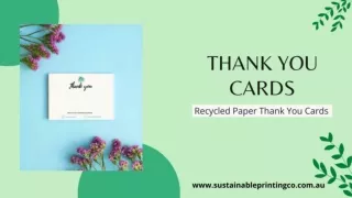 Recycled Paper Thank You Cards | Sustainable Printing