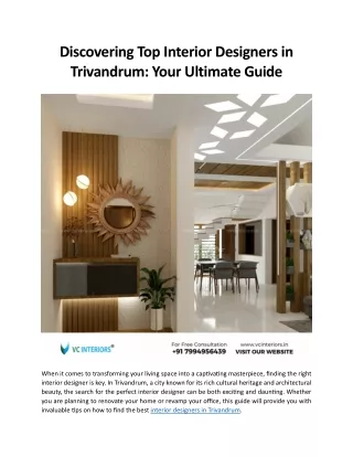 Interior Designers in Trivandrum