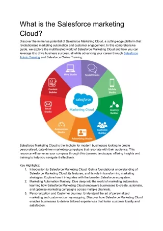 What is the Salesforce marketing Cloud