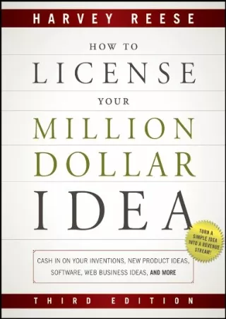 Read Ebook Pdf How to License Your Million Dollar Idea: Cash In On Your Inventions, New