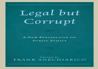 Download Legal but Corrupt: A New Perspective on Public Ethics Ipad