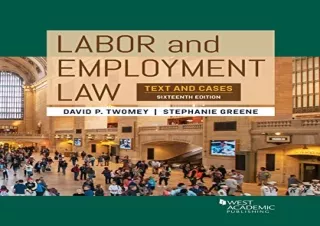 PDF Labor and Employment Law: Text and Cases (Higher Education Coursebook) Ipad