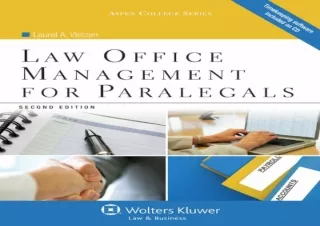 Download Law Office Management for Paralegals, Second Edition (Aspen College) Fu