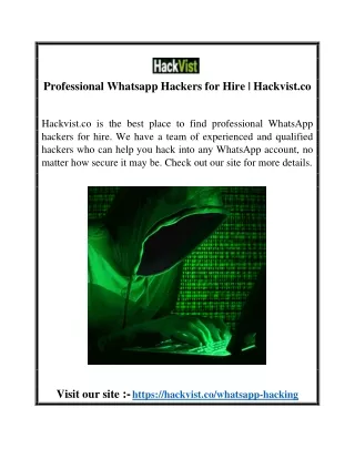 Professional Whatsapp Hackers for Hire