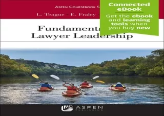 (PDF) Fundamentals of Lawyer Leadership (Aspen Coursebook Series) Ipad