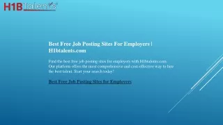 Best Free Job Posting Sites For Employers  H1btalents.com