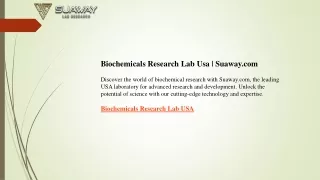 Biochemicals Research Lab Usa  Suaway.com