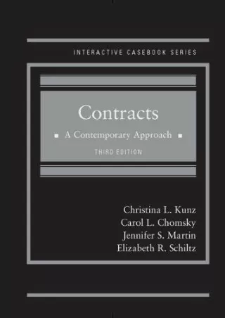 [PDF READ ONLINE] Contracts: A Contemporary Approach (Interactive Casebook Series)