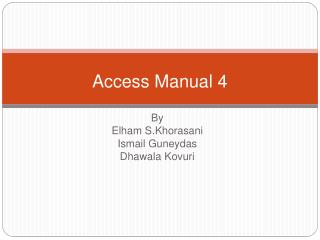 Access Manual 4