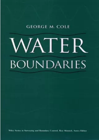 DOWNLOAD/PDF Water Boundaries