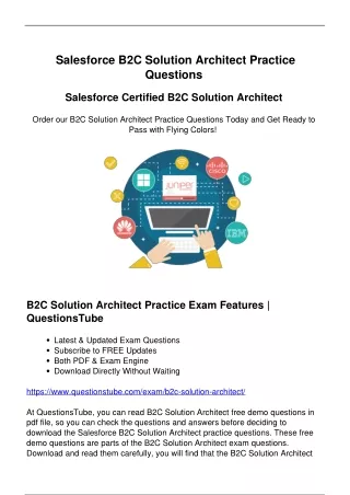 Salesforce B2C Solution Architect Study Guide - Make Your Preparation Smoother