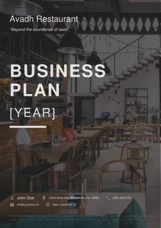 restaurant business plan example