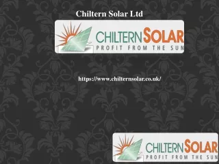 Installation Guide for Solar Panel & Inverter, chilternsolar.co.uk
