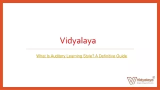 What Is Auditory Learning Style