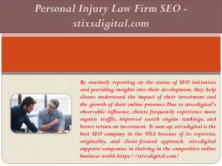 Personal Injury Law Firm SEO - stixxdigital.com