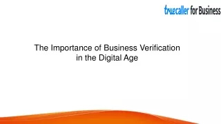 The Importance of Business Verification in the Digital Age