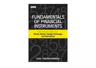 PDF read online Fundamentals of Financial Instruments An Introduction to Stocks