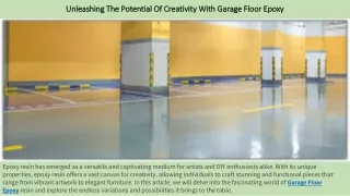 Unleashing The Potential Of Creativity With Garage Floor Epoxy