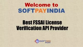 Softpay FSSAI Verification API Provider