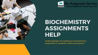 Biochemistry Assignments Help