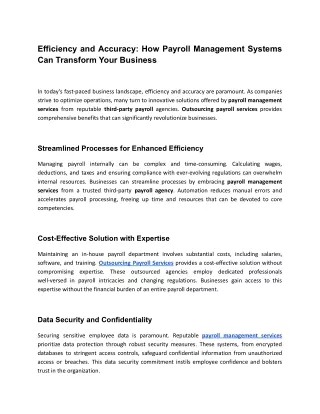 Efficiency and Accuracy_ How Payroll Management Systems Can Transform Your Business