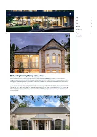 Property Managers Adelaide