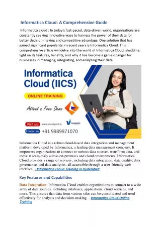 Informatica Training in Ameerpet |  Informatica Training Online