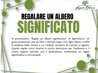 Regalare Un Albero Significato