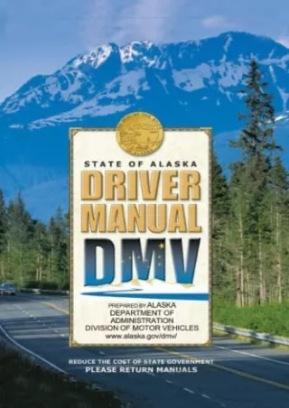 READ [PDF] State of Alaska Driver Manual (DMV): Learners Permit Study Guide