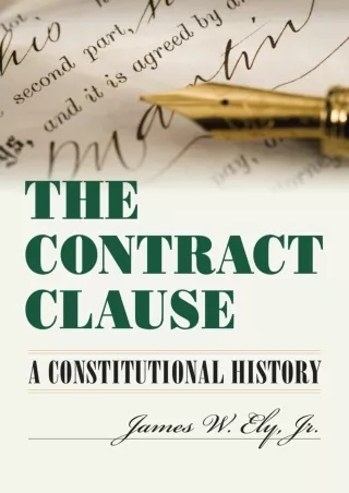 [PDF] DOWNLOAD FREE The Contract Clause: A Constitutional History ipad