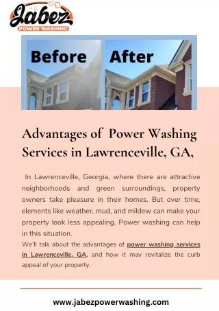 Advantages of Power Washing Services in Lawrenceville, GA - Jabez Power Washing