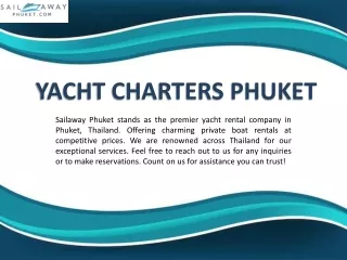 YACHT CHARTERS PHUKET