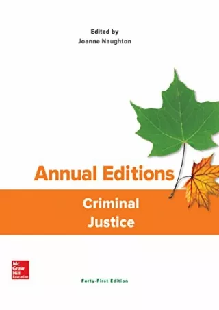 Full DOWNLOAD Annual Editions: Criminal Justice