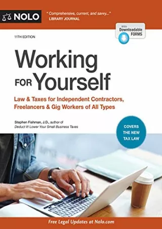 Full PDF Working for Yourself: Law & Taxes for Independent Contractors, Freelancers &