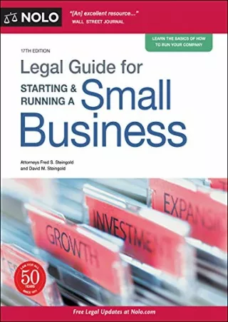 Epub Legal Guide for Starting & Running a Small Business (Nolo)