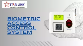 Biometric Access Control System: Ensuring Security and Convenience