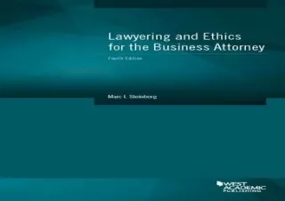 [PDF] Lawyering and Ethics for the Business Attorney (Coursebook) Full