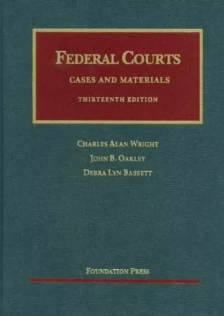 Epub Federal Courts, Cases and Materials (University Casebook Series)