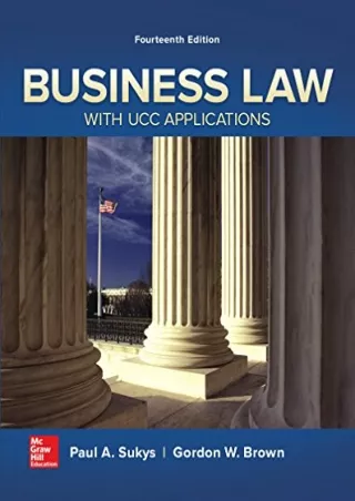 Full Pdf Business Law with UCC Applications