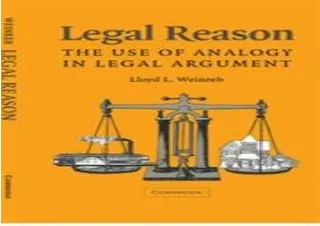 [PDF] Legal Reason: The Use of Analogy in Legal Argument Kindle