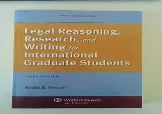 (PDF) Legal Reasoning, Research, and Writing for International Graduate Students