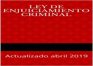 Download Ley de Enjuiciamiento Criminal: Actualizado abril 2019 (Códigos Básicos