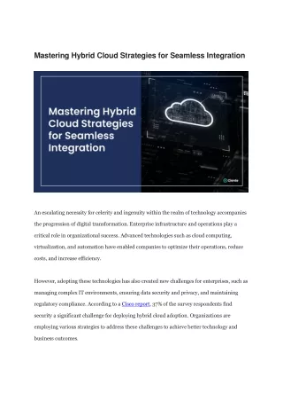 Mastering Hybrid Cloud Strategies for Seamless Integration (1)