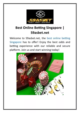 Best Online Betting Singapore  S9asbet.net