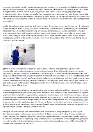 Jasa Pest Control Enau 100% Berpengalaman Serta Tepercaya