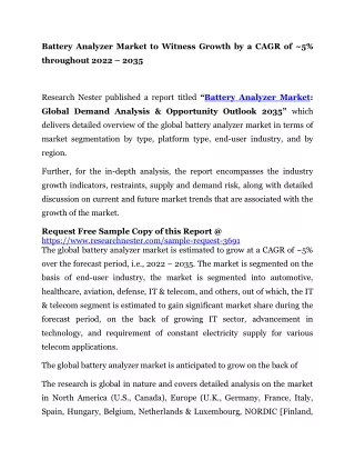 Battery Analyzer Market