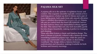 pajama silk set