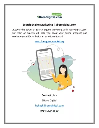 Search Engine Marketing  5borodigital.com